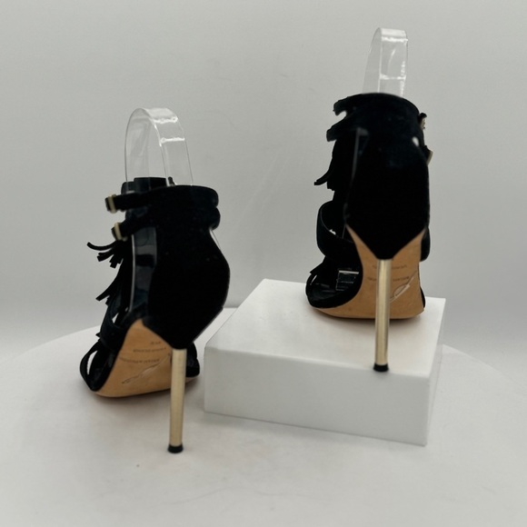 Brian Atwood Black Fringe Stiletto Heels‎ Size 6.5 EUC - Picture 14 of 17